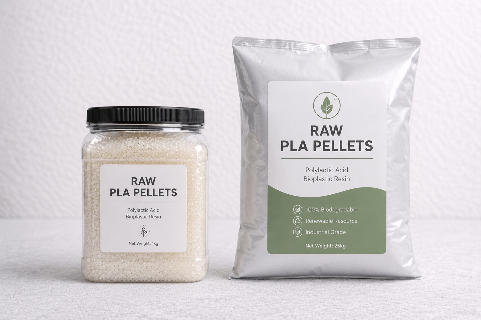 Raw PLA pellets for injection molding, thermoforming and 3D printing – At Every Desk